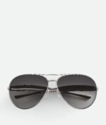 Bottega Sardine Aviaor Silver Sunglasses