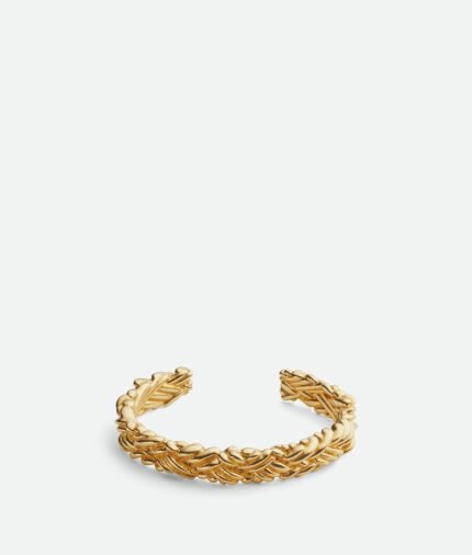Bottega Veneta Intreccio Thin Cuff Bracelet